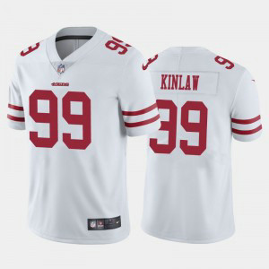 Nike 49ers 99 Javon Kinlaw White 2020 NFL Draft Vapor Limited Men Jersey