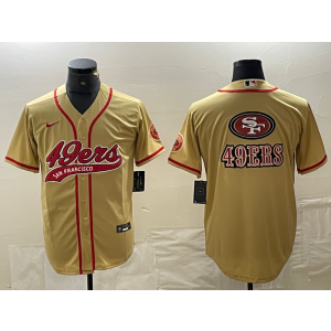 Nike 49ers Blank Gold Vapor Baseball Limited Men Jersey
