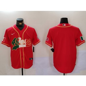 Nike 49ers Blank Red Mexico Vapor Baseball Limited Men Jersey