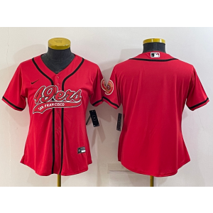 Nike 49ers Blank Red Vapor Baseball Limited Women Jersey