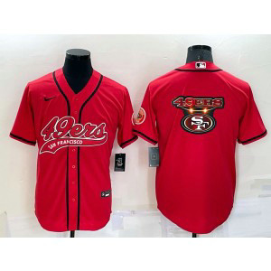 Nike 49ers Blank Red Vapor Baseball Logo Limited Men Jerseys