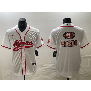 Nike 49ers Blank White Vapor Baseball Limited Men Jersey