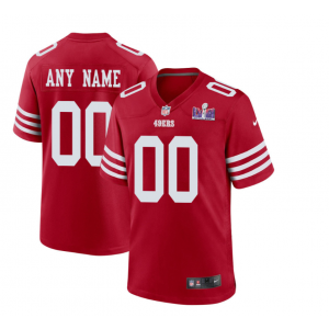 Nike 49ers Customized Red 2024 Super Bowl LVIII Vapor Limited Men Jersey