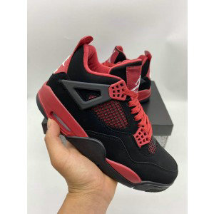 Nike AIR JORDAN 4 Black Red SHOES