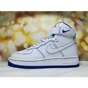 Nike Air Force 1 High Top White_Blue Shoes 0238