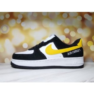 Nike Air Force 1 Low White_Black_Yellow Shoes 0220