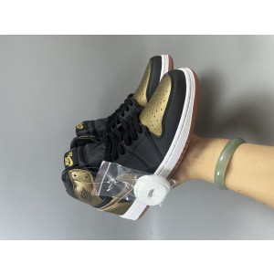 Nike Air Jordan 1 Black Gold Shoes