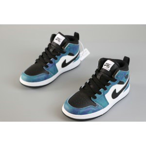 Nike Air Jordan 1 Blue Black Kids Shoes