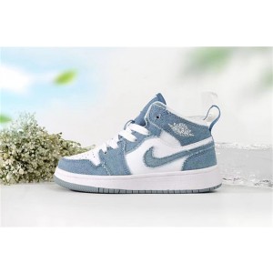 Nike Air Jordan 1 Blue White Kids Shoes 134