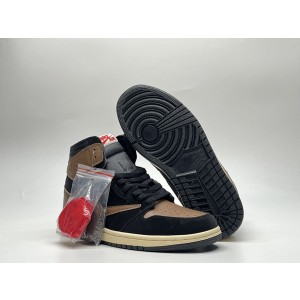 Nike Air Jordan 1 Brown Black Shoes
