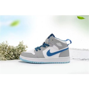 Nike Air Jordan 1 Gray White Kids Shoes 137