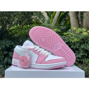 Nike Air Jordan 1 LOW White Pink Foam Glacier Blue Shoes