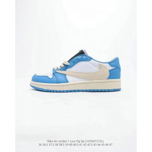 Nike Air Jordan 1 Low Blue White Shoes