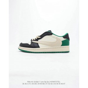 Nike Air Jordan 1 Low Green White Shoes