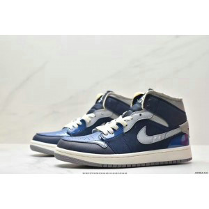 Nike Air Jordan 1 Low Grey Blue Shoes