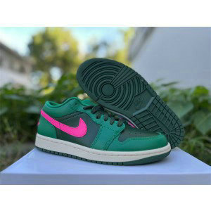 Nike Air Jordan 1 Low Malachite Fir-Pink Blast-Coconut Milk Shoes