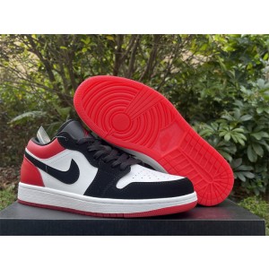 Nike Air Jordan 1 Low White Black Gym Red Shoes