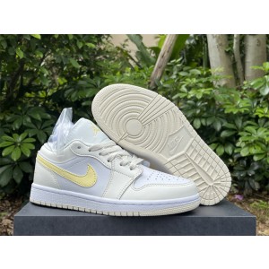 Nike Air Jordan 1 Low White Yellow Shoes