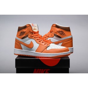Nike Air Jordan 1 Orange White Shoes