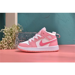 Nike Air Jordan 1 Pink White Kids Shoes 150