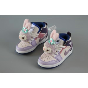 Nike Air Jordan 1 Purple Kids Shoes