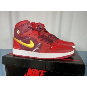 Nike Air Jordan 1 Red Gold Shoes
