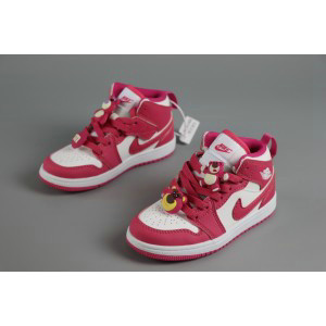 Nike Air Jordan 1 Red White Kids Shoes