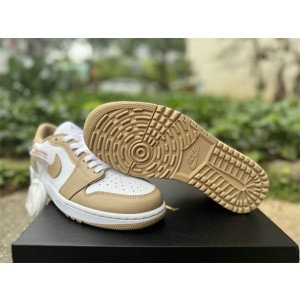Nike Air Jordan 1 White Brown Low Shoes