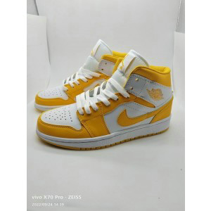 Nike Air Jordan 1 White Yellow Shoes