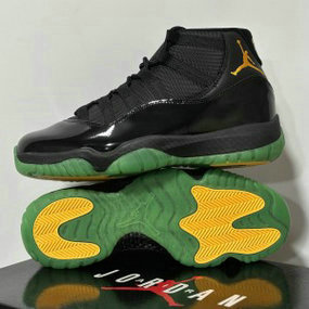 Nike Air Jordan 11 Black Green Shoes