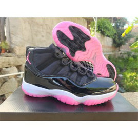 Nike Air Jordan 11 Black Pink Shoes 252