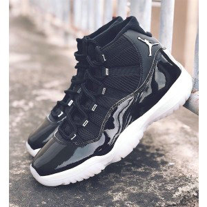 Nike Air Jordan 11 Black Silver Shoes