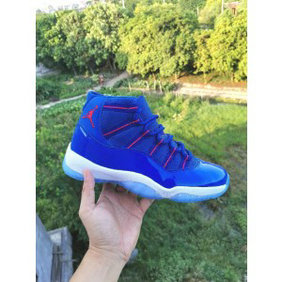 Nike Air Jordan 11 Blue Red Shoes