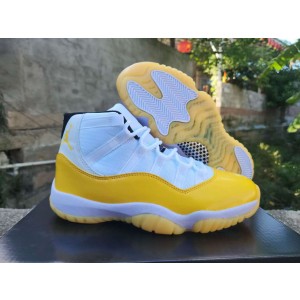 Nike Air Jordan 11 White Yellow Shoes