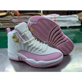 Nike Air Jordan 12 Pink White Women Shoes