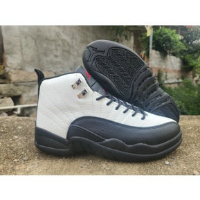 Nike Air Jordan 12 White Black Shoes