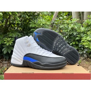 Nike Air Jordan 12 White Blue Black Shoes