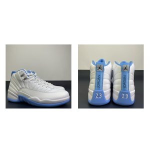 Nike Air Jordan 12 White Blue Shoes