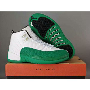 Nike Air Jordan 12 White Green Shoes