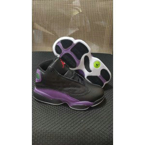 Nike Air Jordan 13 Black Purple Youth Shoes