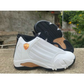Nike Air Jordan 14 White Gold Shoes