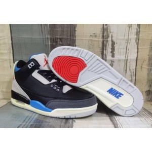 Nike Air Jordan 3 Black Blue Shoes