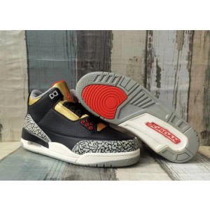 Nike Air Jordan 3 Black Gold Shoes