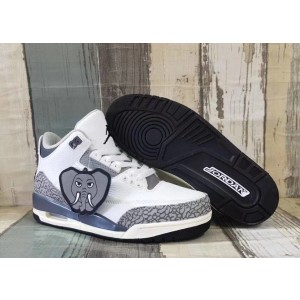 Nike Air Jordan 3 Grey White Shoes