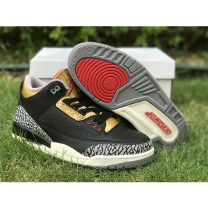 Nike Air Jordan 3 WMNS Black Gold Shoes