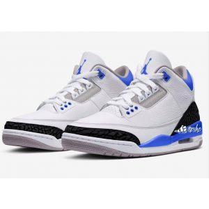 Nike Air Jordan 3 White Blue Shoes 2