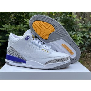 Nike Air Jordan 3 White Lakers Shoes