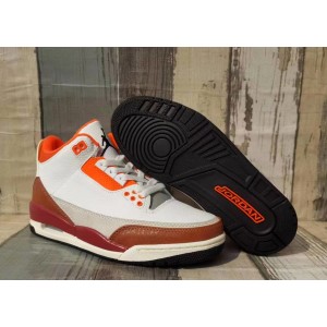 Nike Air Jordan 3 White Orange Shoes