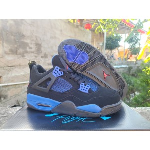 Nike Air Jordan 4 Black Blue Shoes