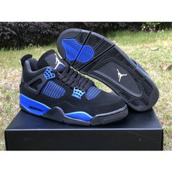 Nike Air Jordan 4 Black Blue Shoes